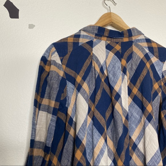 Free People Preppy in Plaid Ruffled Button Down - Picture 4 of 10